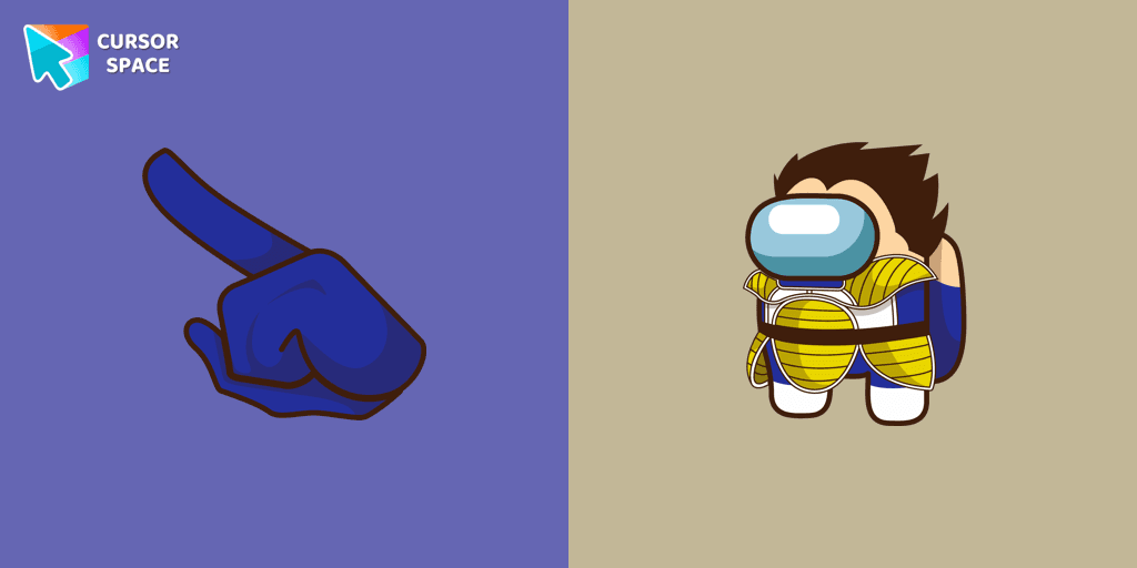 Among Us Vegeta Character cursor cursor pack